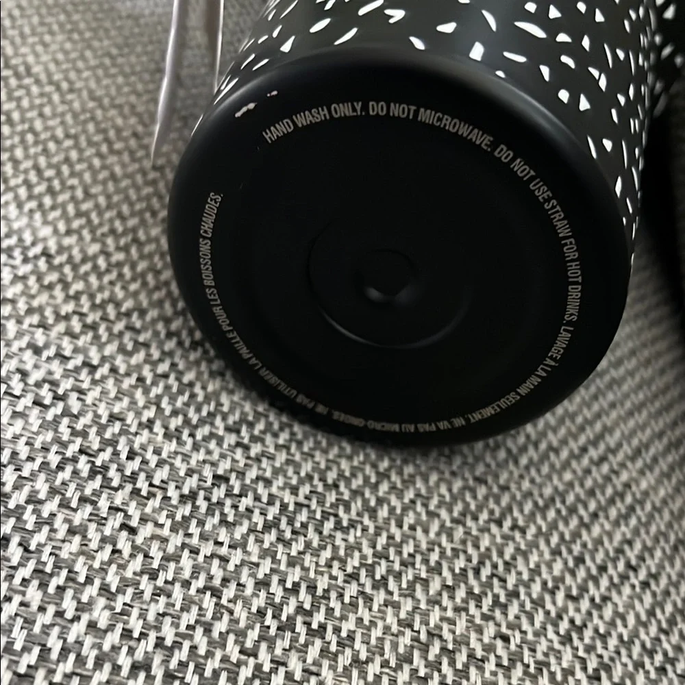 Black and White Composition Notebook Speckled Tumbler with Straw, new - Picture 7 of 9